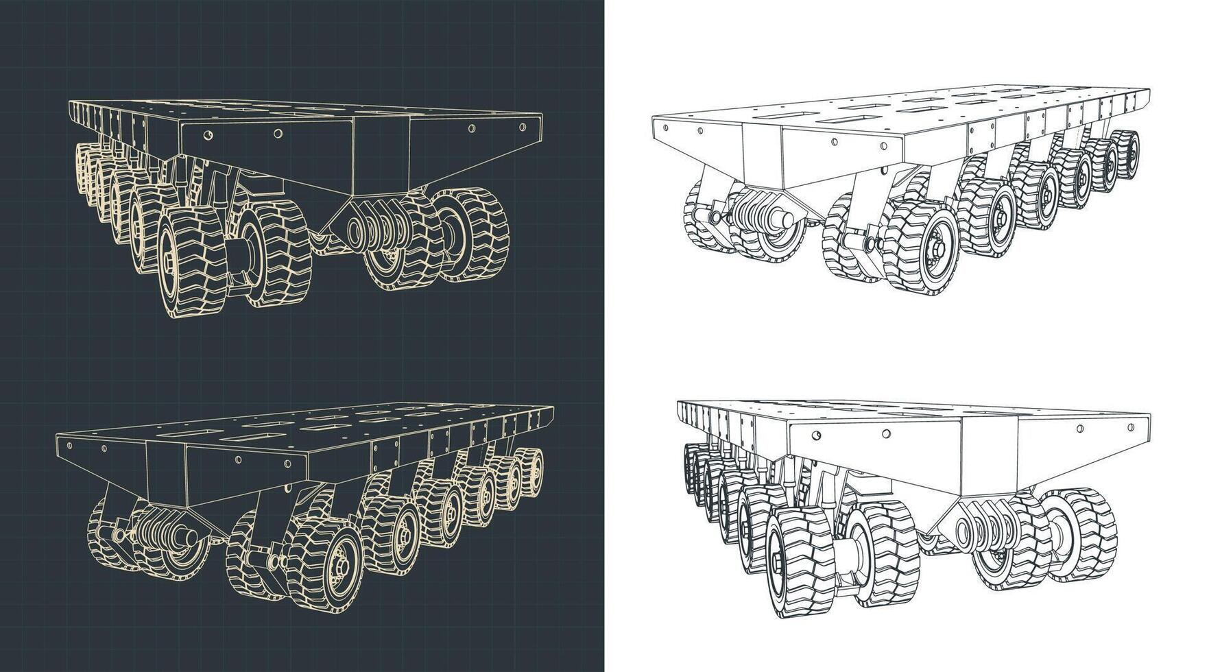 Self Propelled Modular Transporter Illustrations vector
