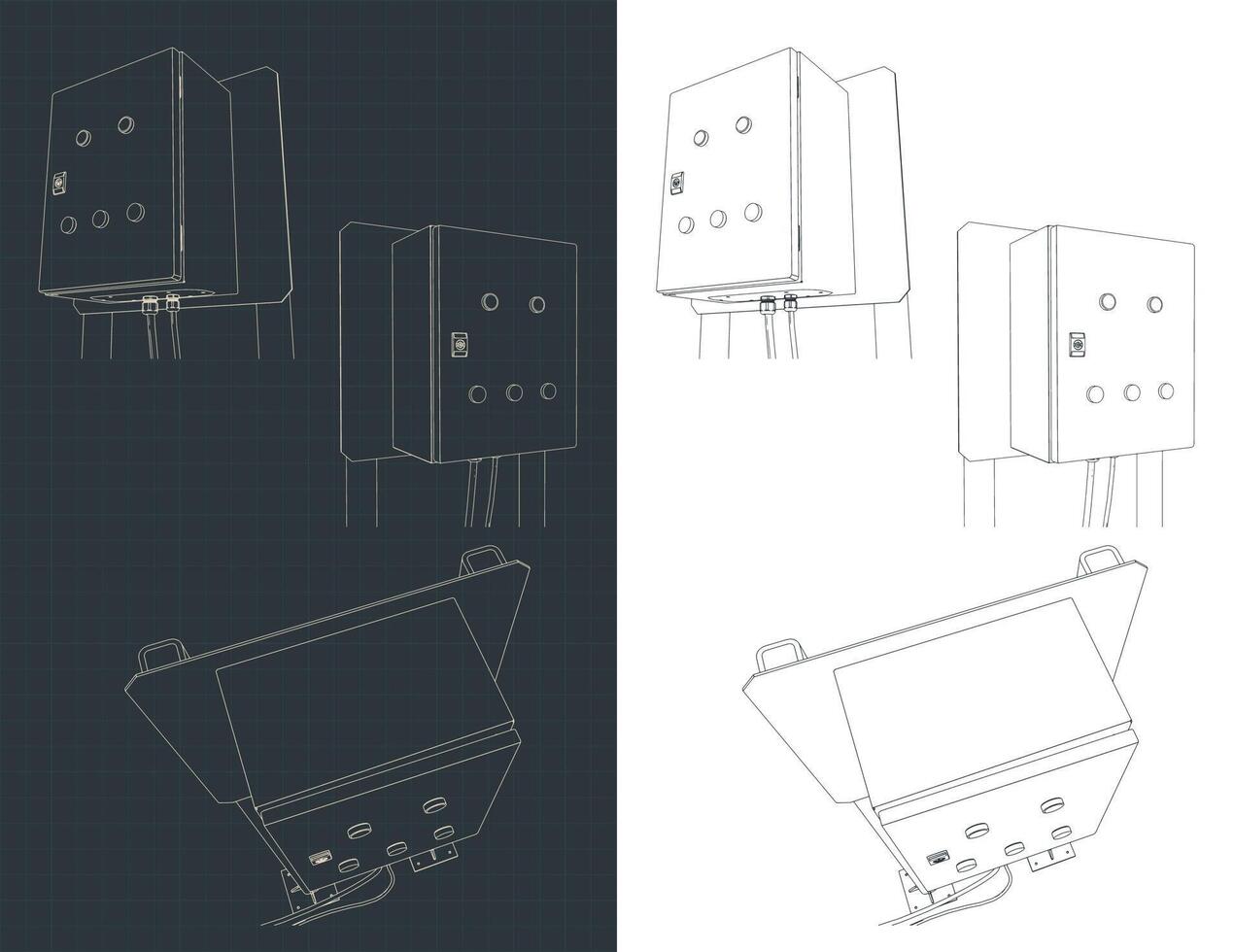 Electrical cabinet illustration vector