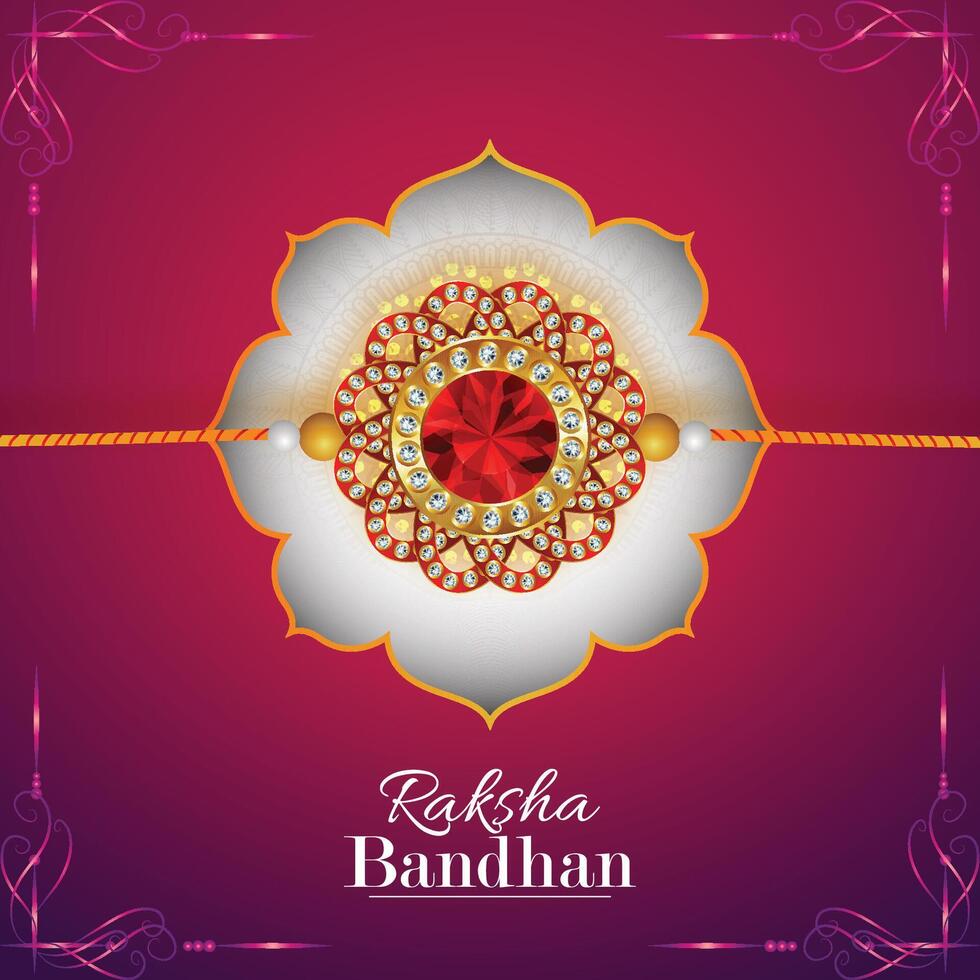 Rakhi celebration greeting card vector