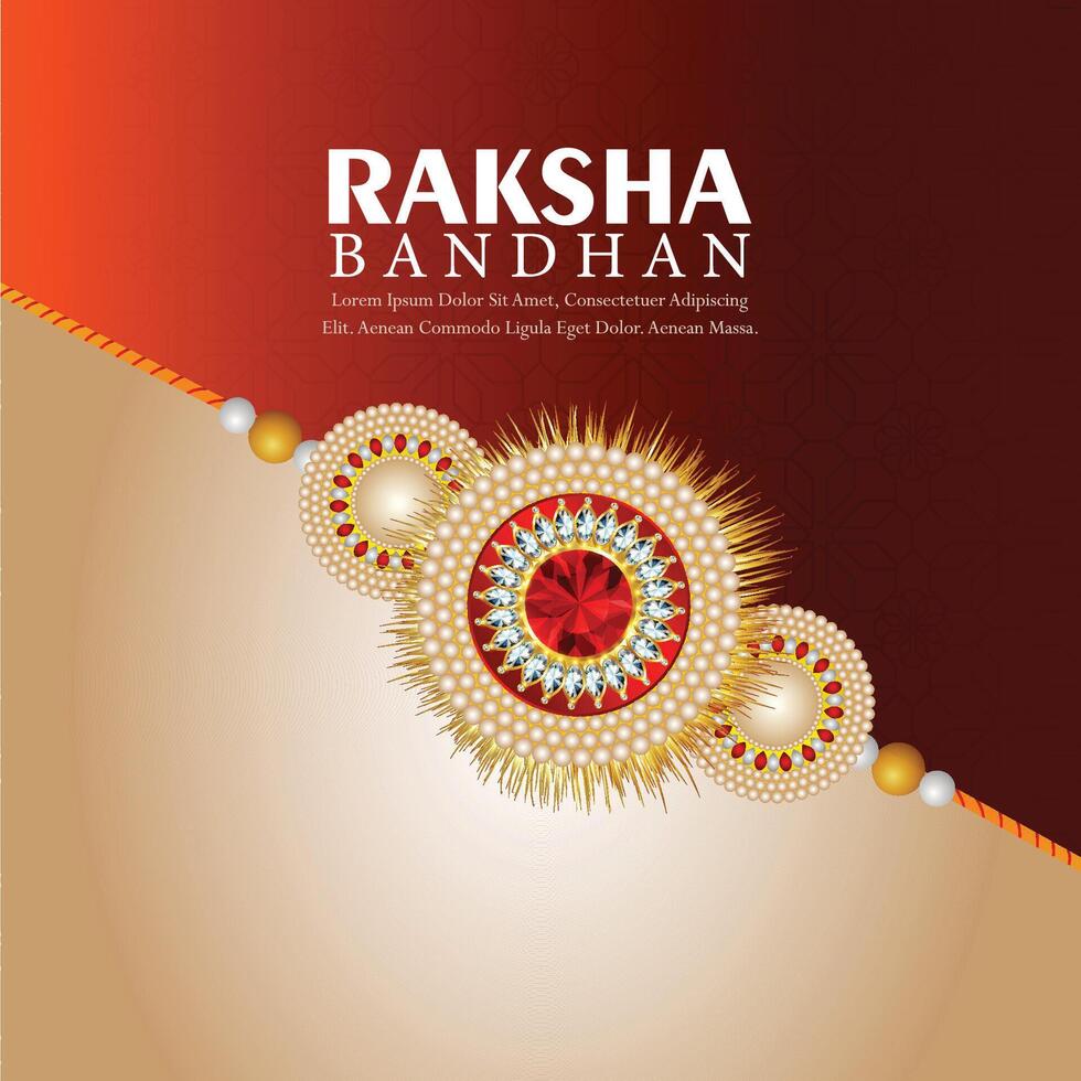 happy raksha bandhan with creative background vector
