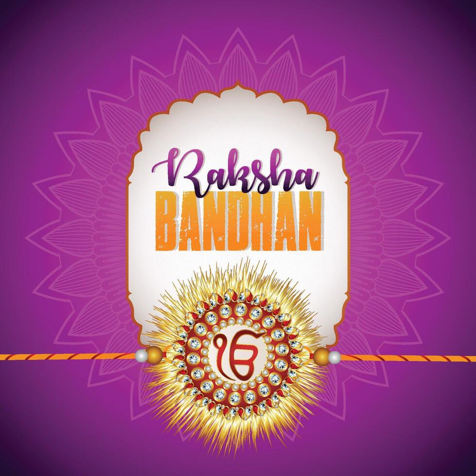 Raksha bandhan celebration background with beautiful rakhi vector