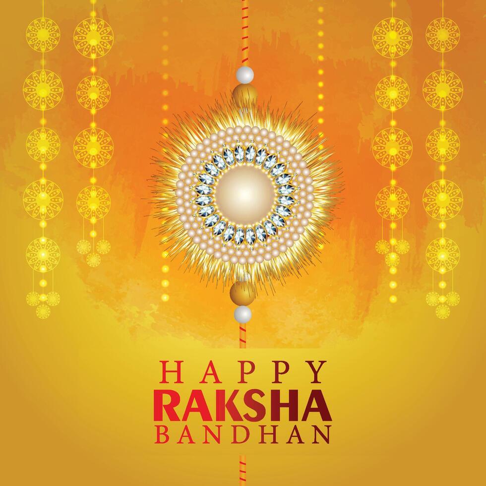 happy raksha bandhan with creative background vector