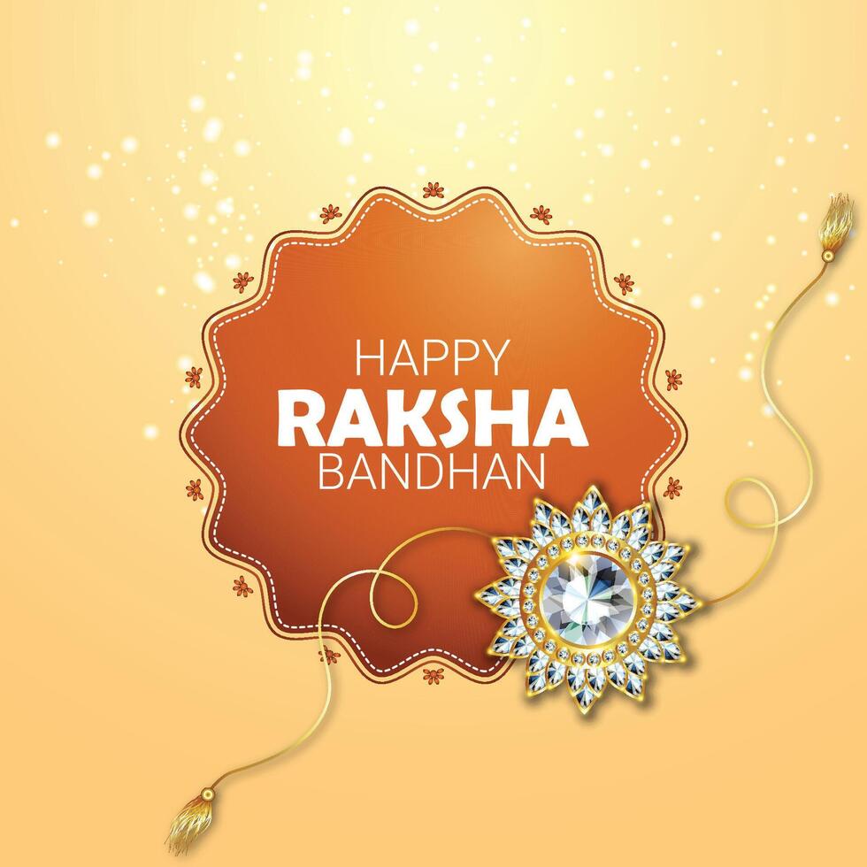 happy raksha bandhan with creative background vector