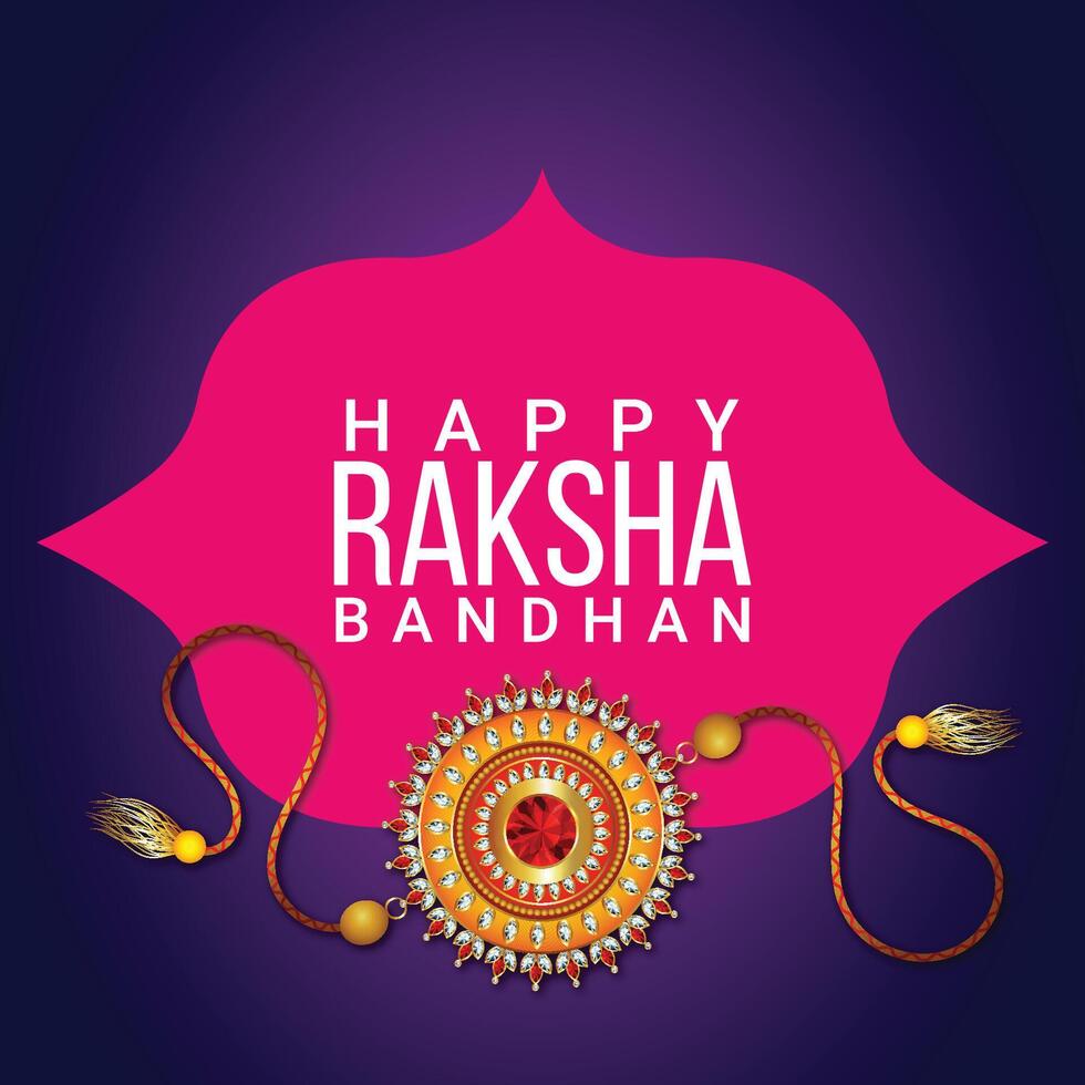 happy raksha bandhan with creative background vector