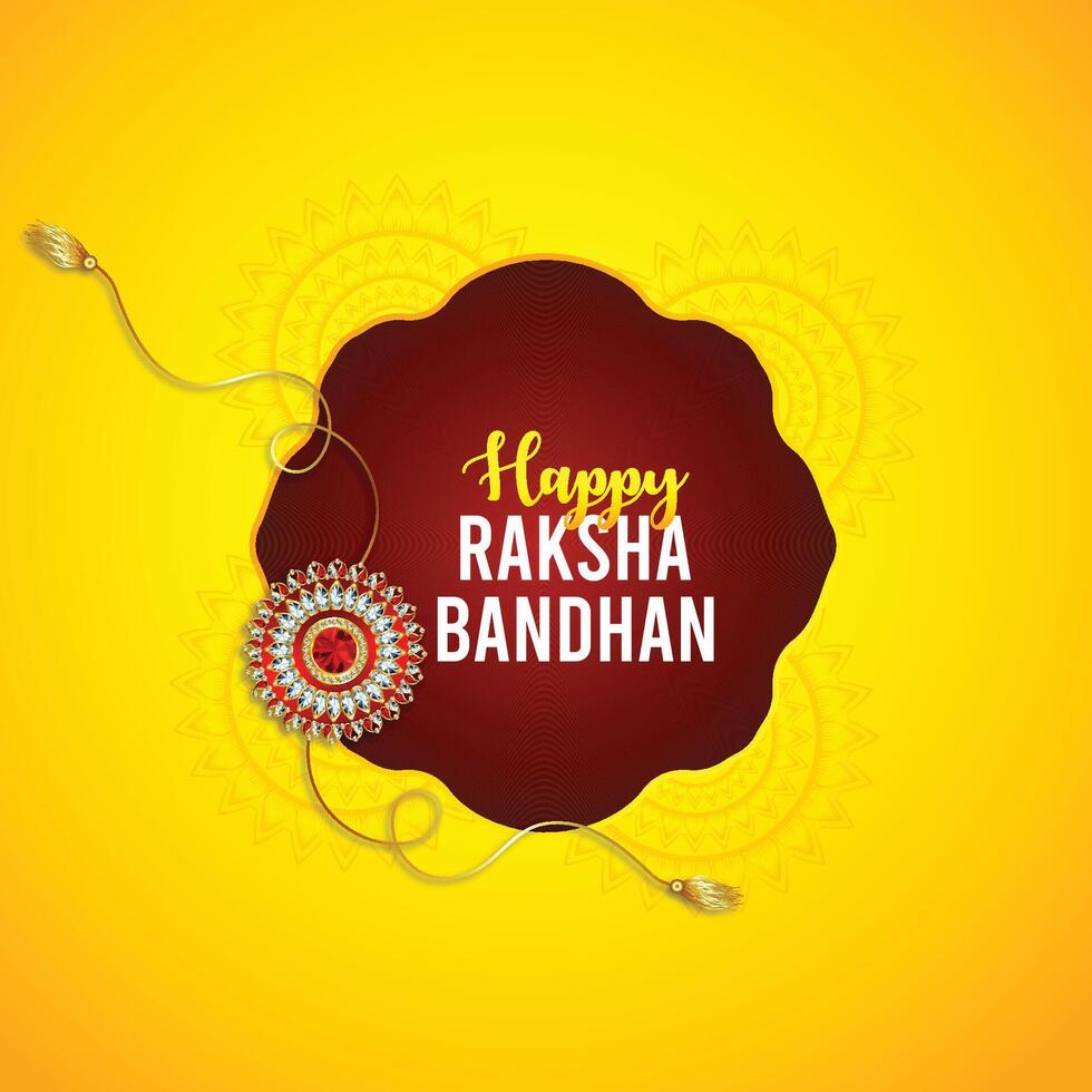 Realistic happy raksha bandhan celebration background vector