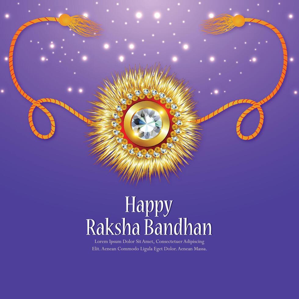 happy raksha bandhan with creative background vector