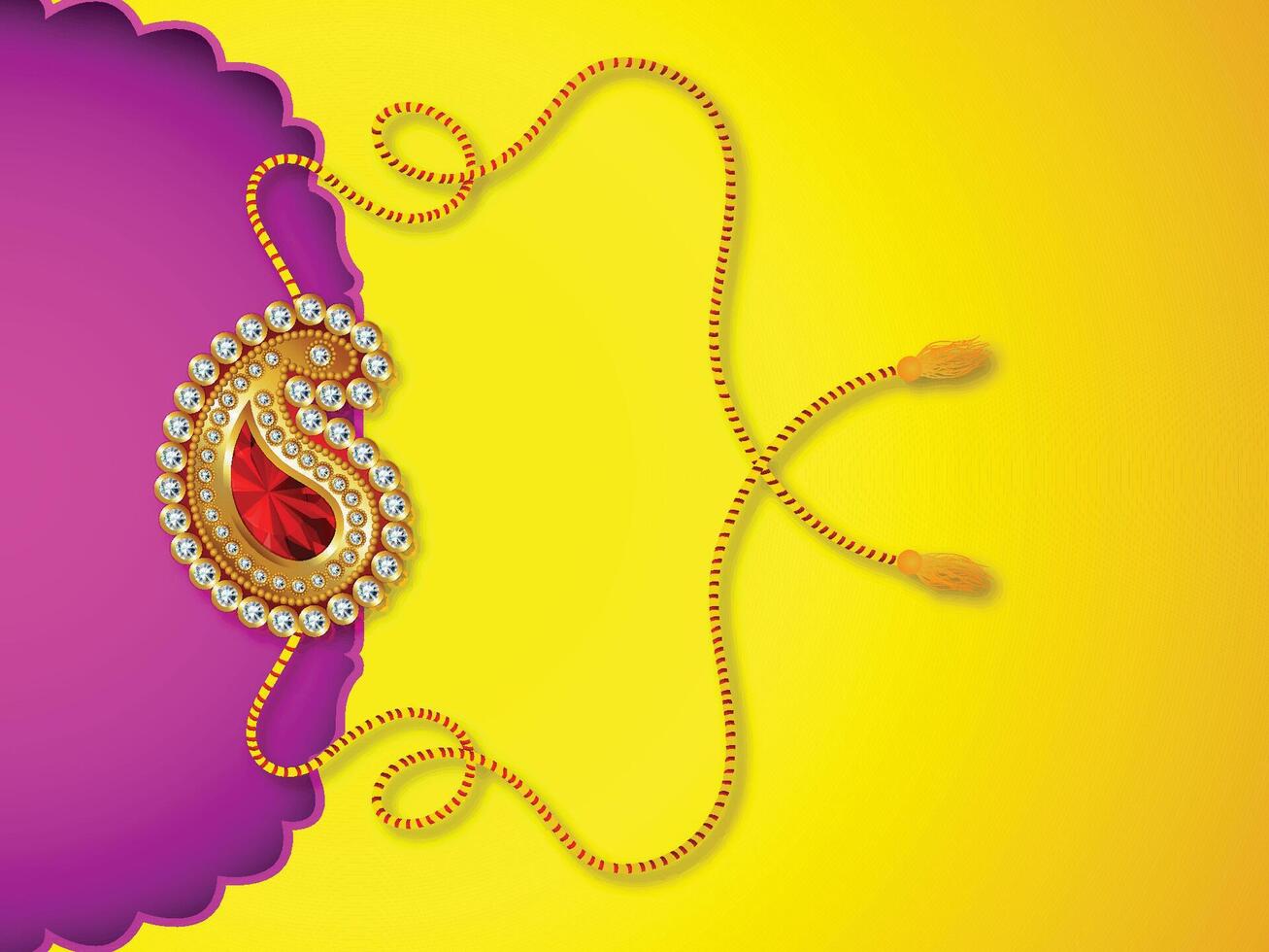 Rakhi celebration greeting card vector