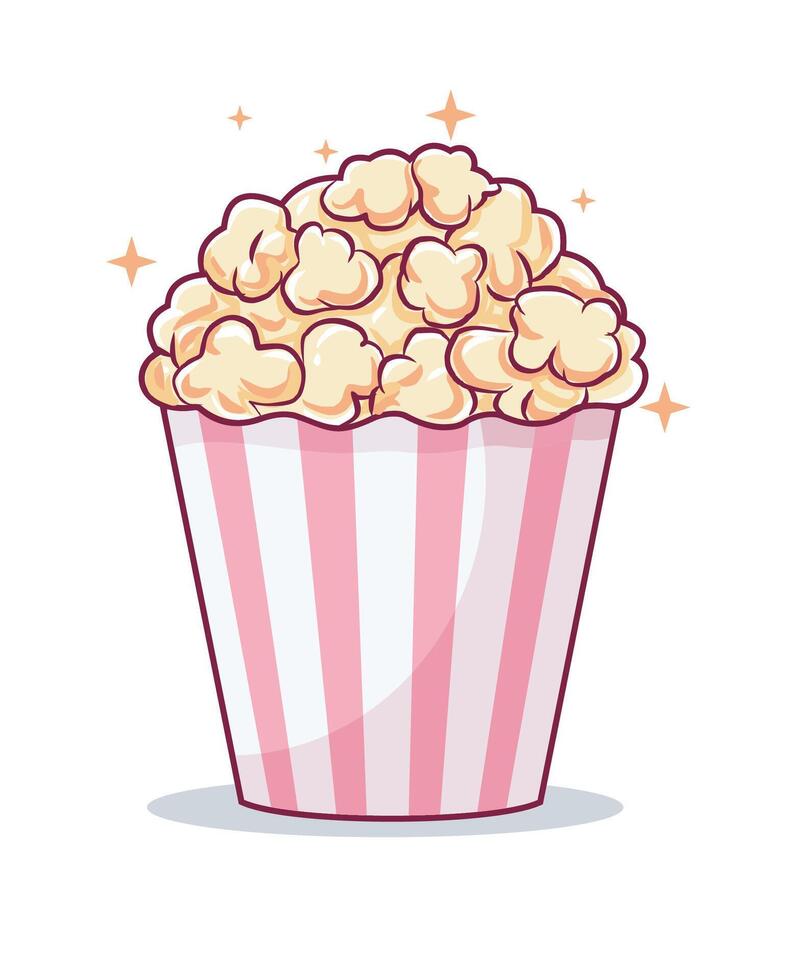 popcorn bag illustration vector