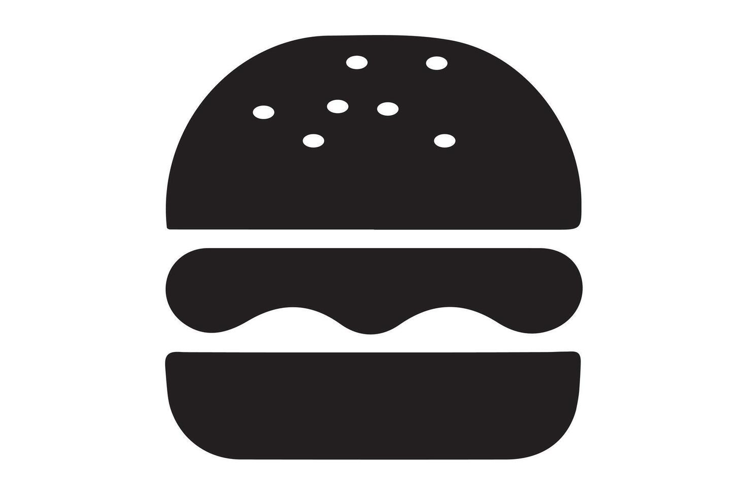 Burger Illustration Silhouette and epst format vector