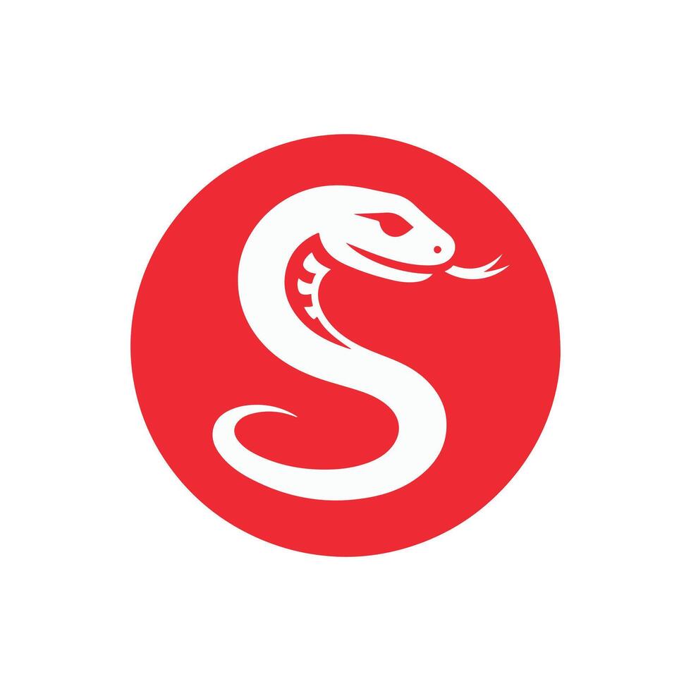 Silhouette of Snake Simple Design, rasal viper snake vector