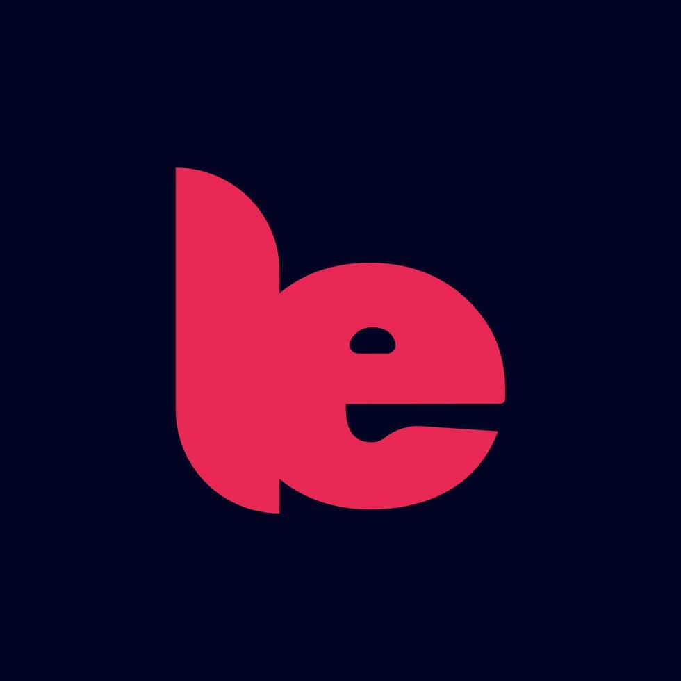 Be letter logo design vector