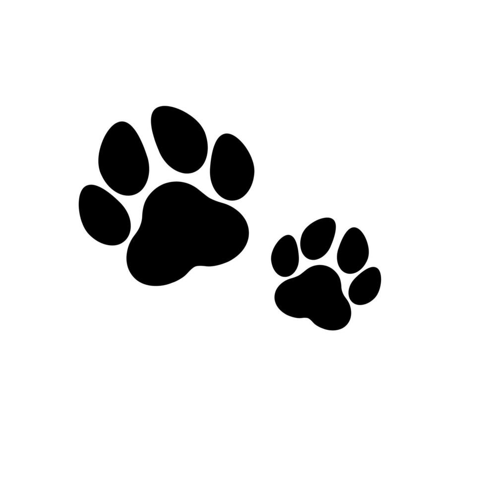 paw silhouette design on white background vector