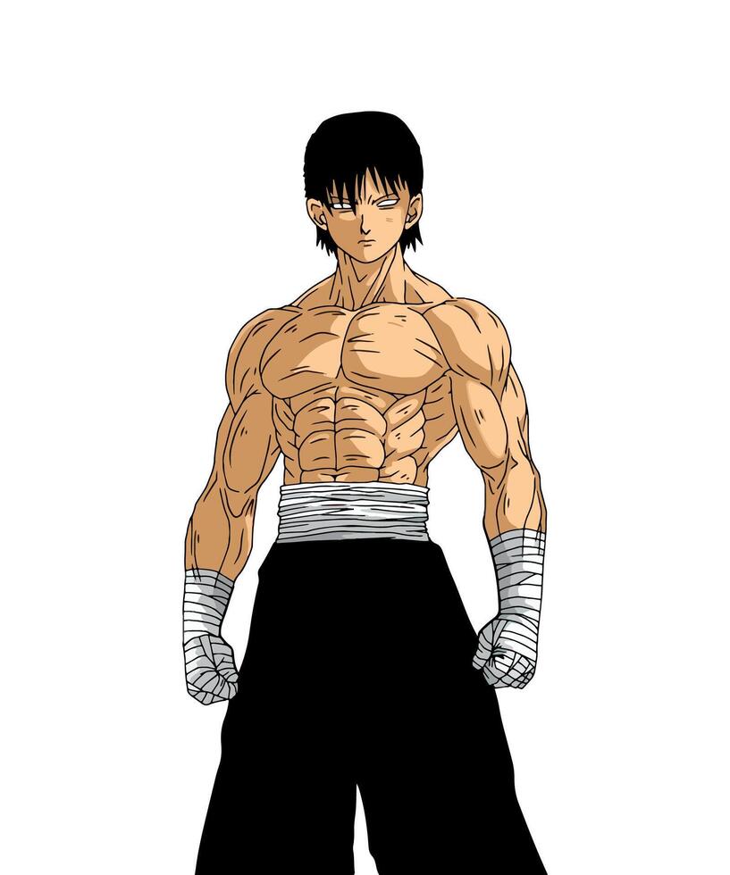 Illustration of a muscular man vector