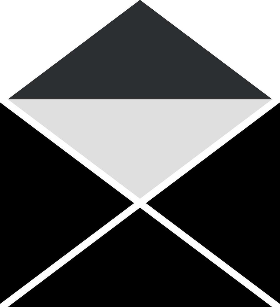 Simple flat icon of an open envelope vector