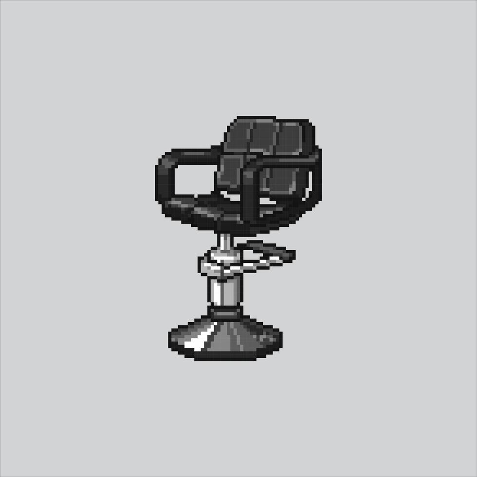 Pixel art illustration Barber Chair. Pixelated Barber Chair. Barber chair pixelated for the pixel art game and icon for website and game. old school retro. vector