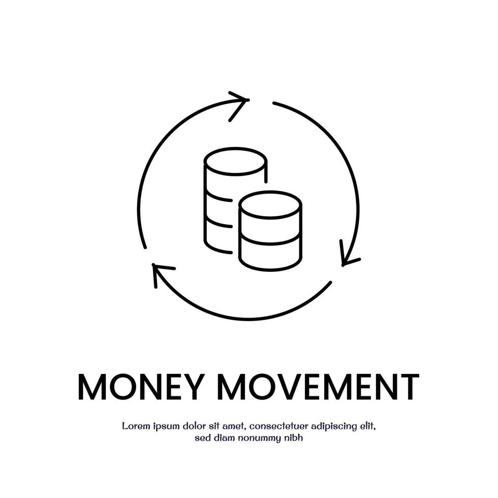 money circulation thin outline icon design good for web or mobile app vector