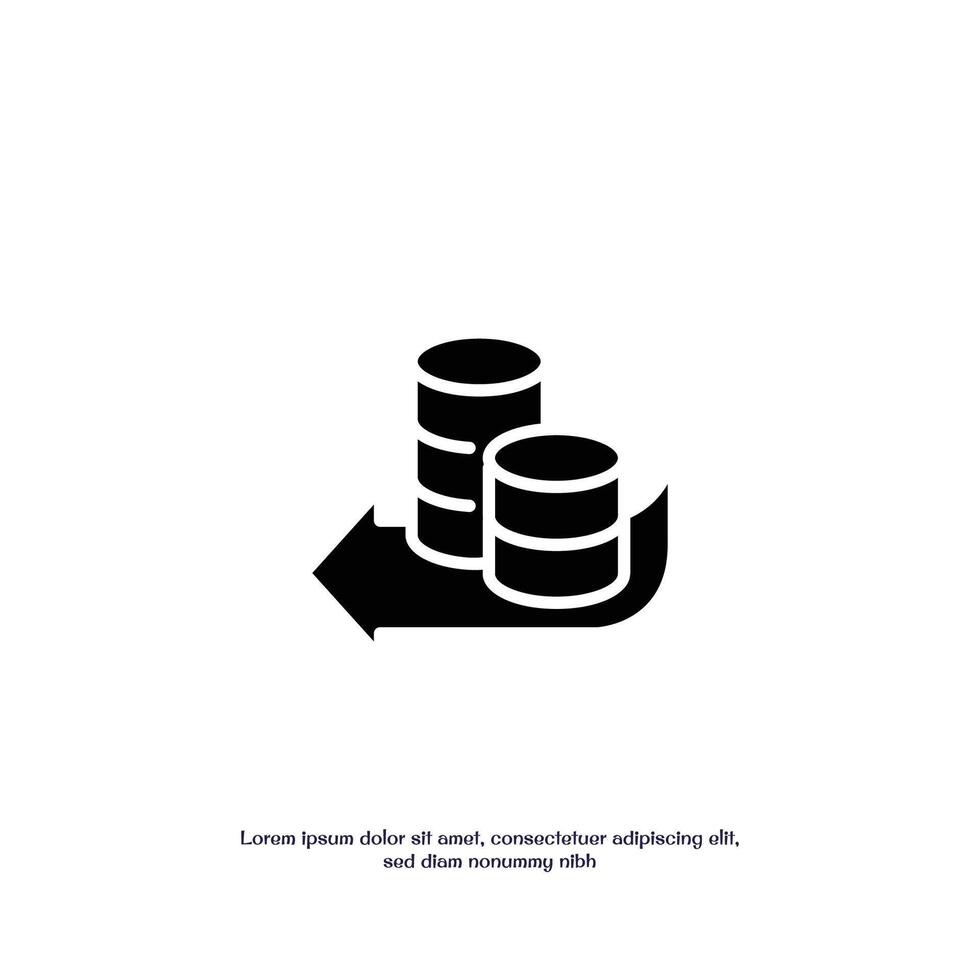 money transition solid icon design good for web or mobile app vector