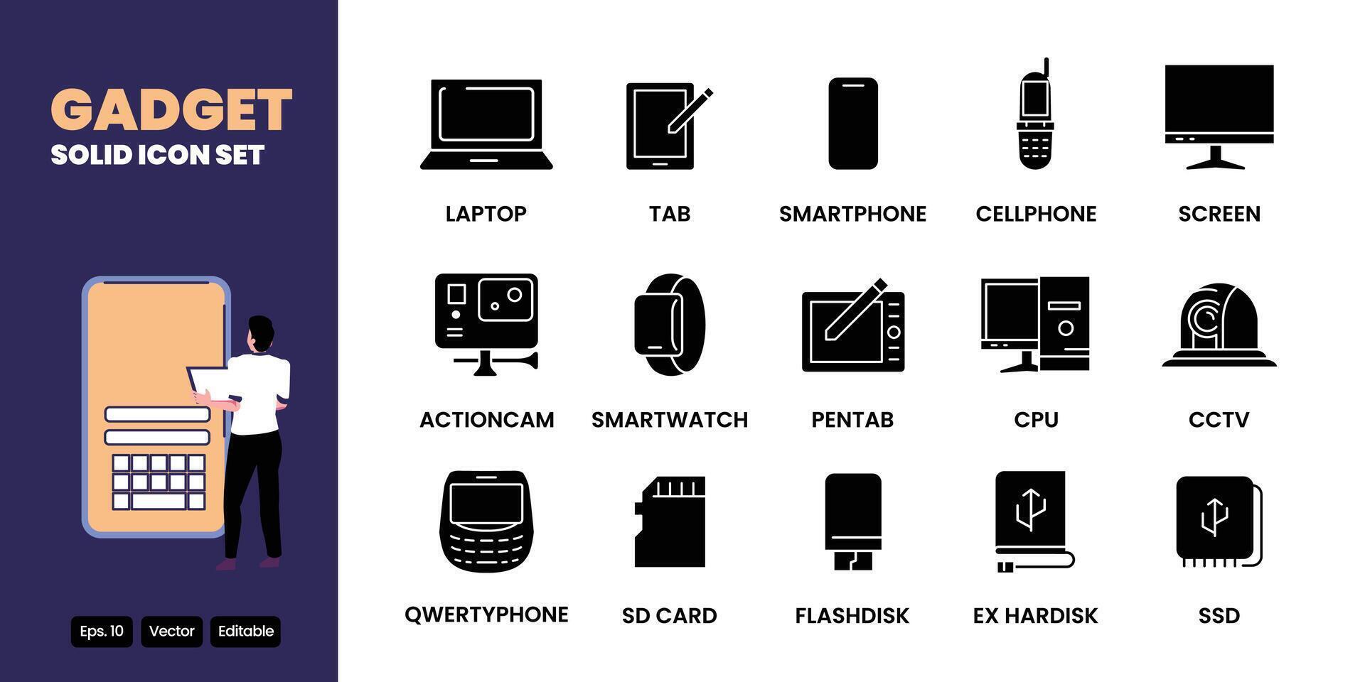 gadget solid icon design good for web and mobile app vector