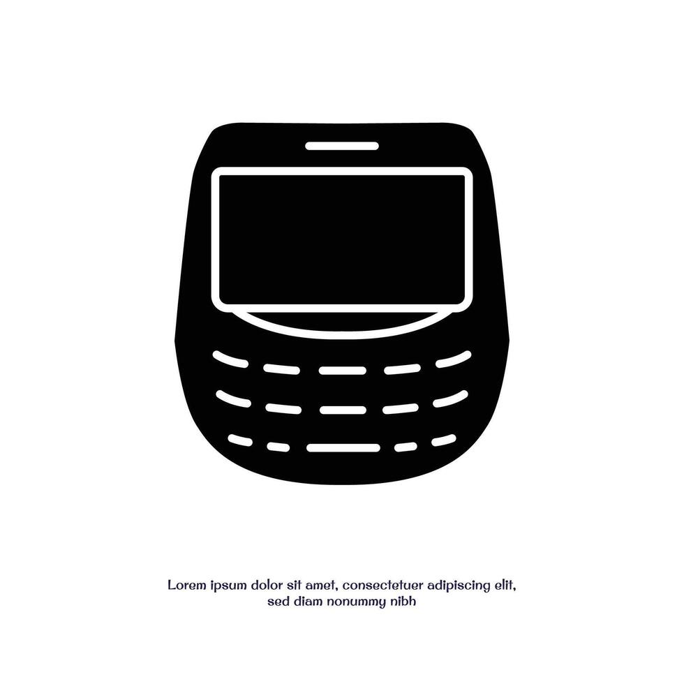 qwerty phone solid icon design good for web or mobile app vector