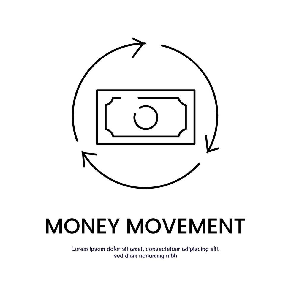 money circulation thin outline icon design good for web or mobile app vector