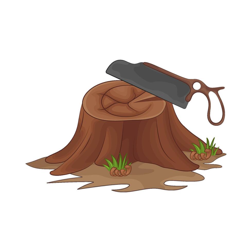 Illustration of hand saw vector