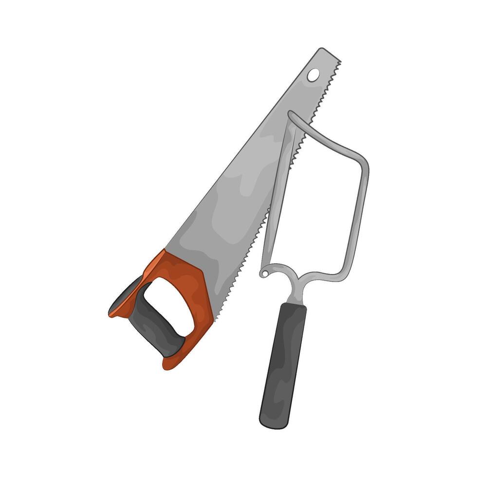 Illustration of hand saw and hacksaw 46807478 Vector Art at Vecteezy