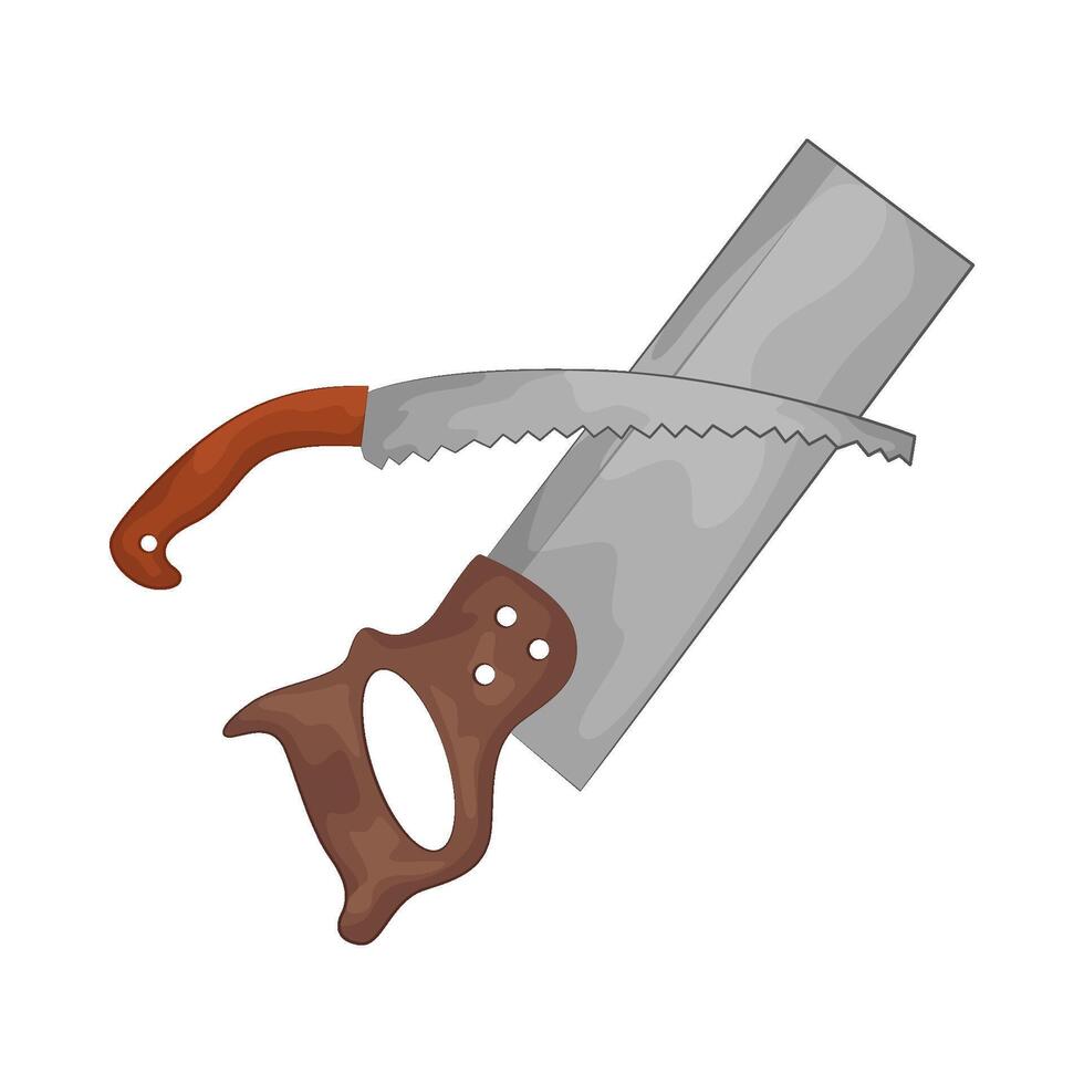 Illustration of hand saw vector