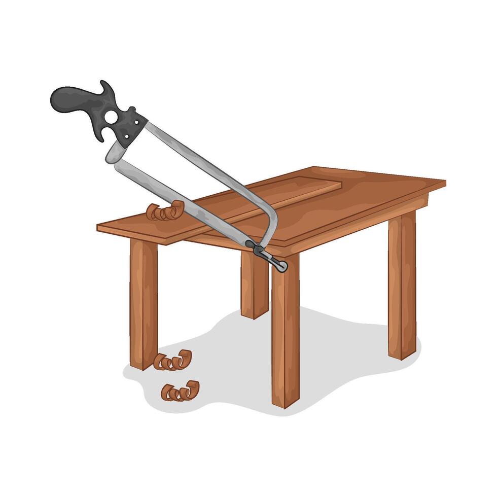 Illustration of hacksaw vector