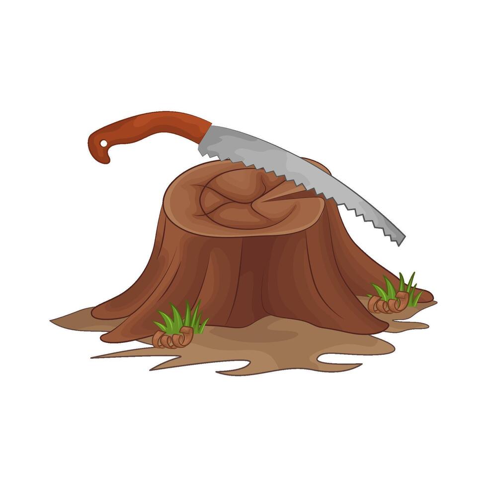 Illustration of hand saw vector