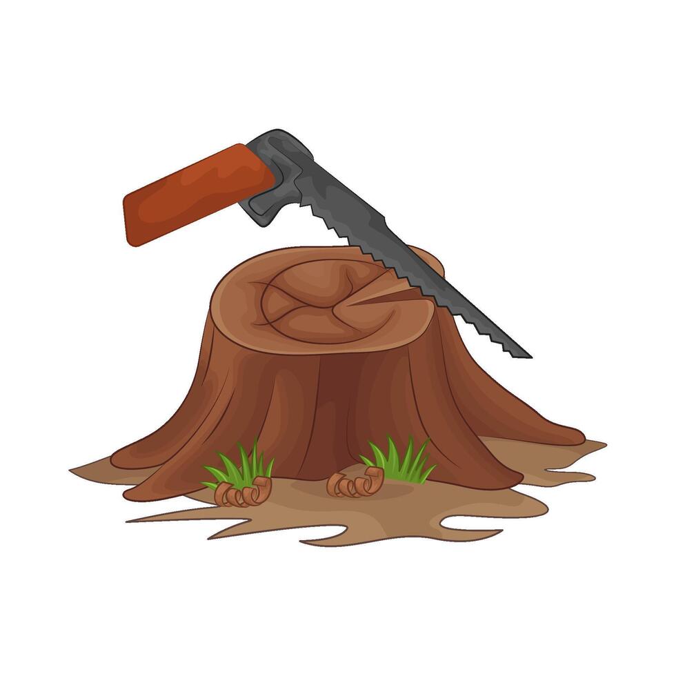 Illustration of hand saw vector