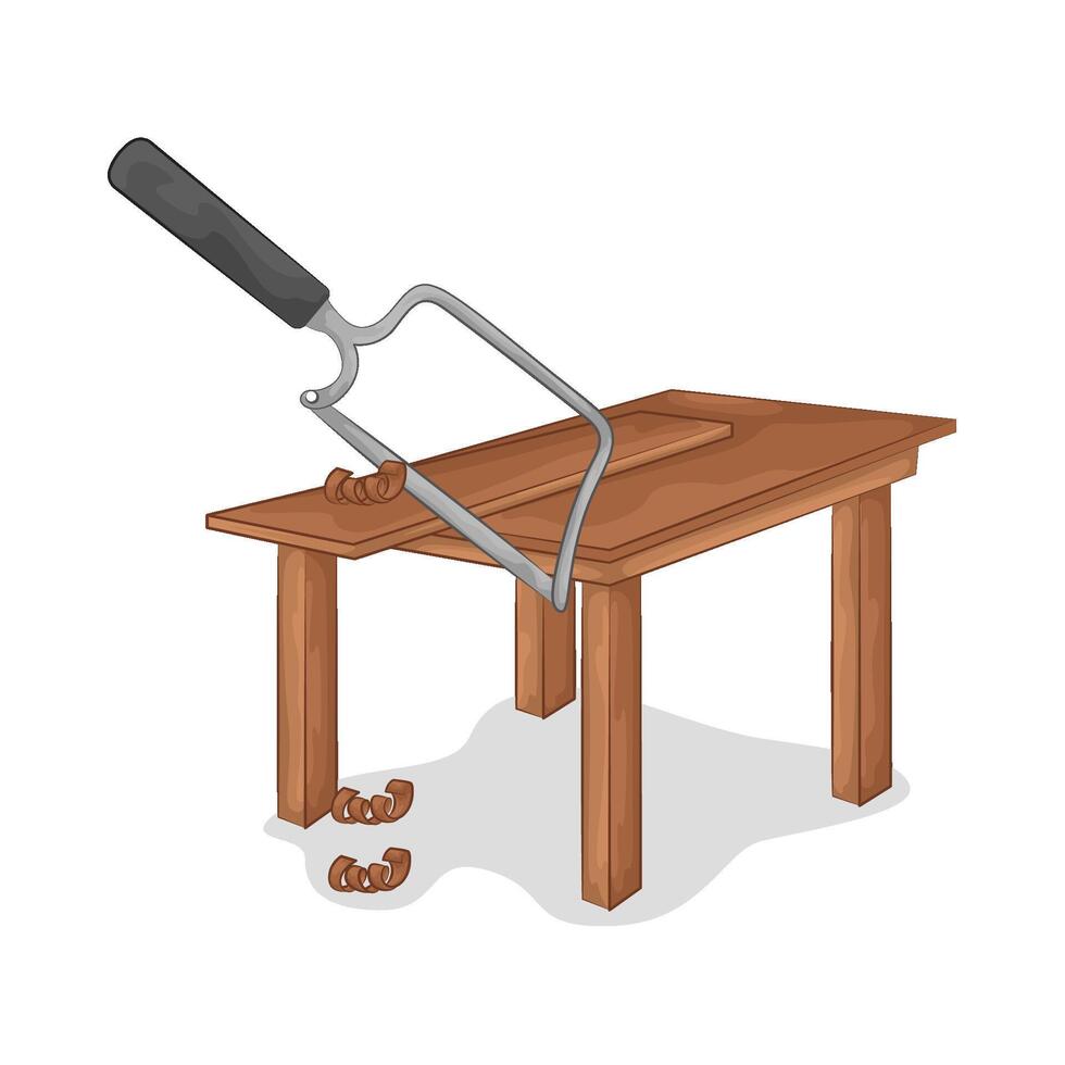 Illustration of hacksaw vector