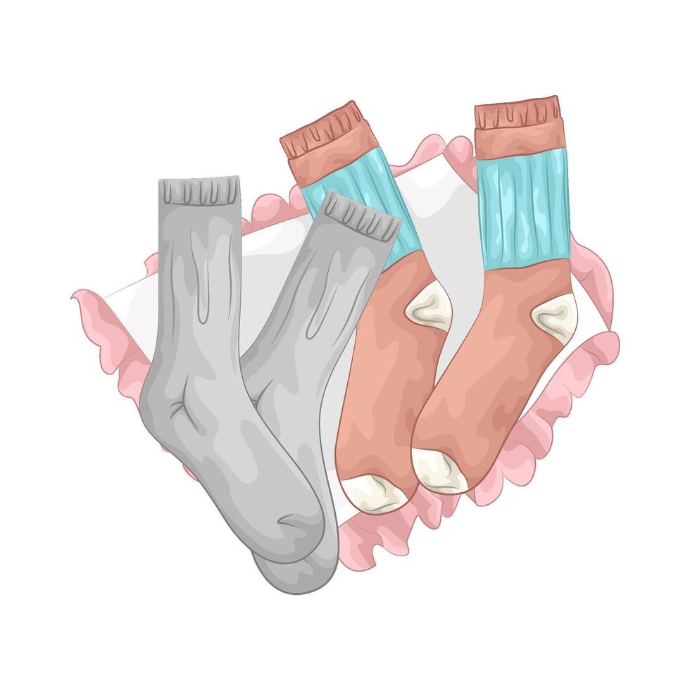 Illustration of women socks vector