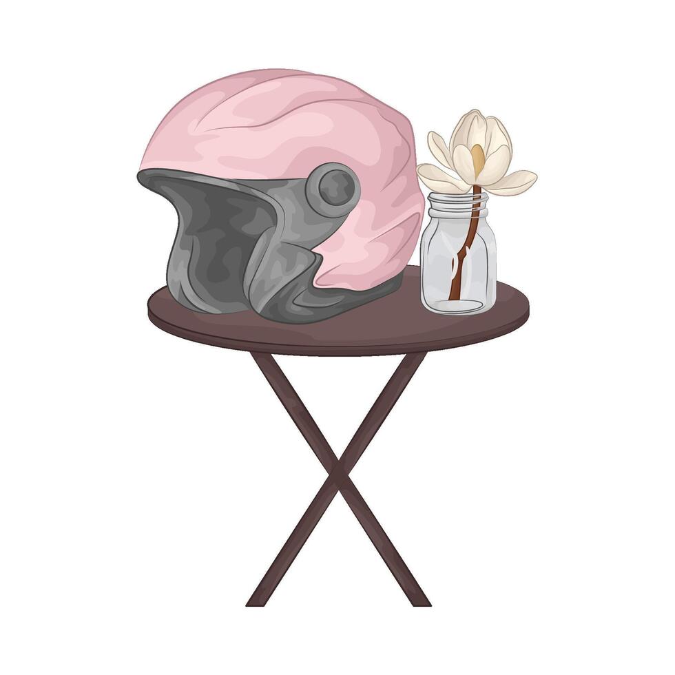 Illustration of motorcycle helmet vector
