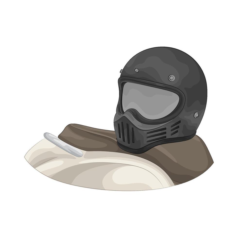 Illustration of motorcycle helmet vector