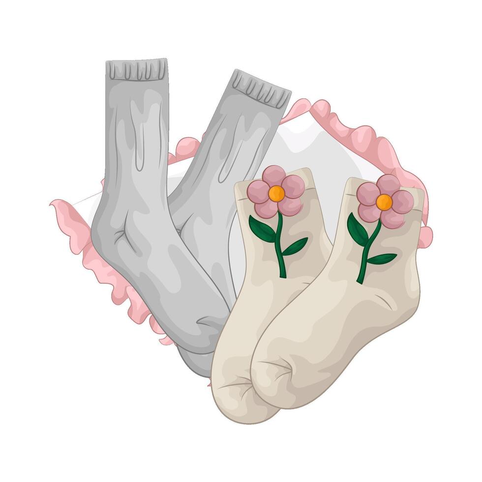 Illustration of women socks vector