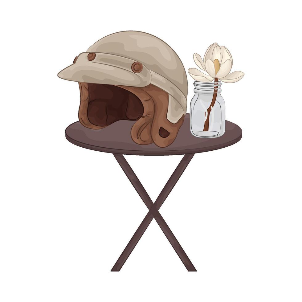 Illustration of motorcycle helmet vector