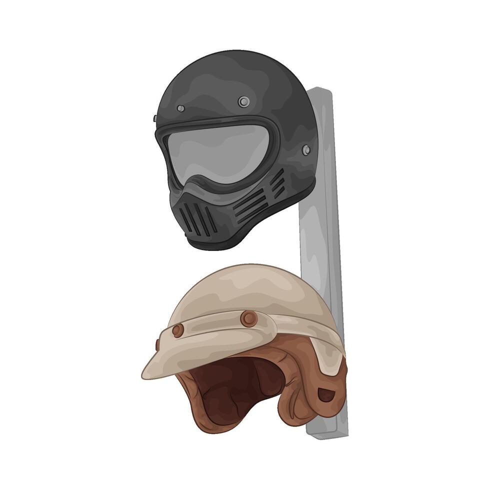 Illustration of motorcycle helmet vector