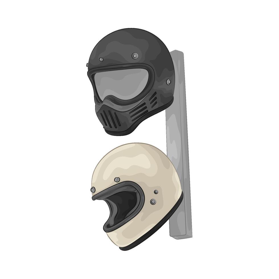 Illustration of motorcycle helmet vector