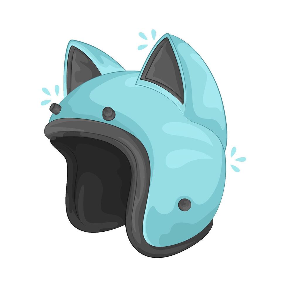 Illustration of helmet cat ears vector