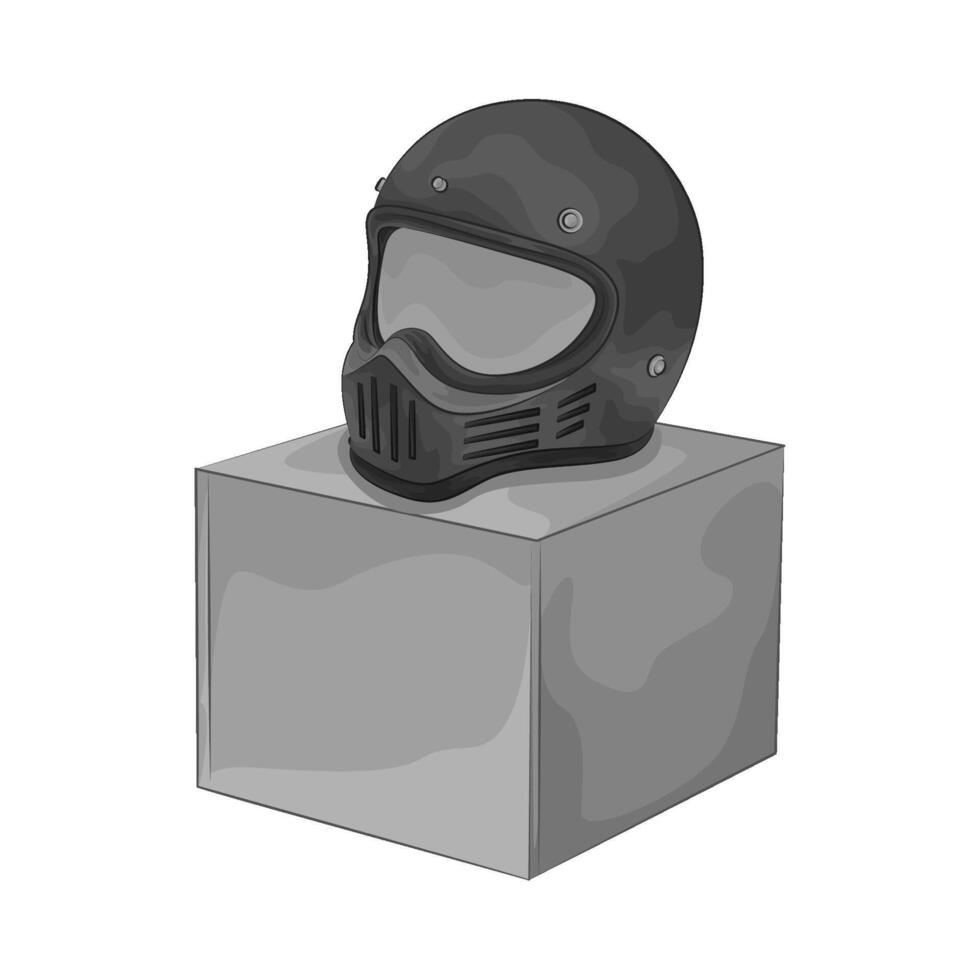 Illustration of motorcycle helmet vector