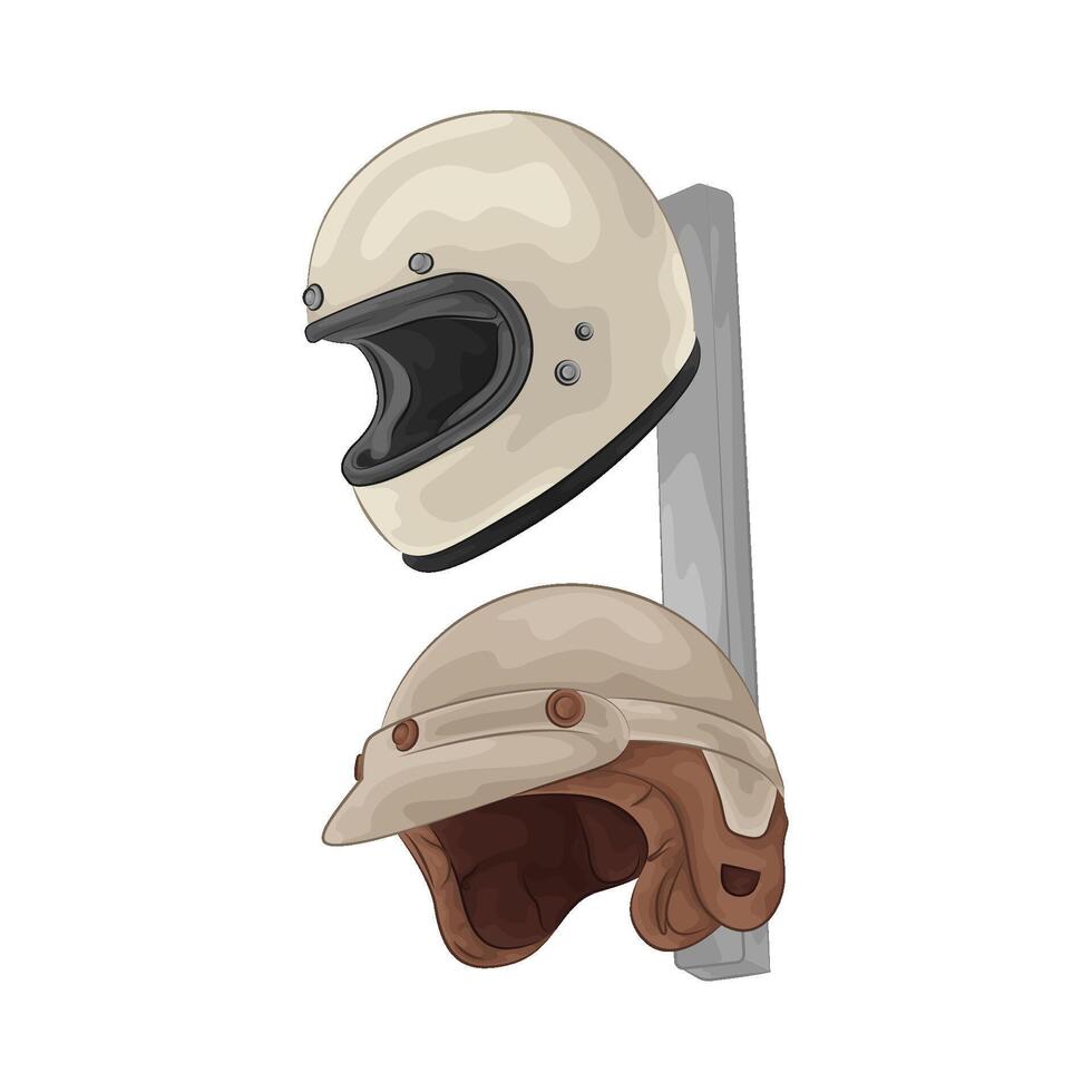 Illustration of motorcycle helmet vector