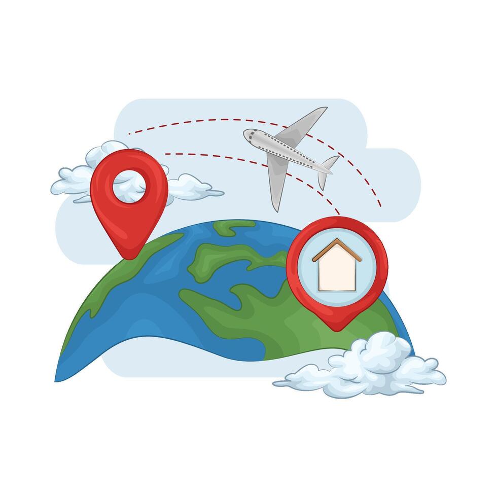 Illustration of location pin vector