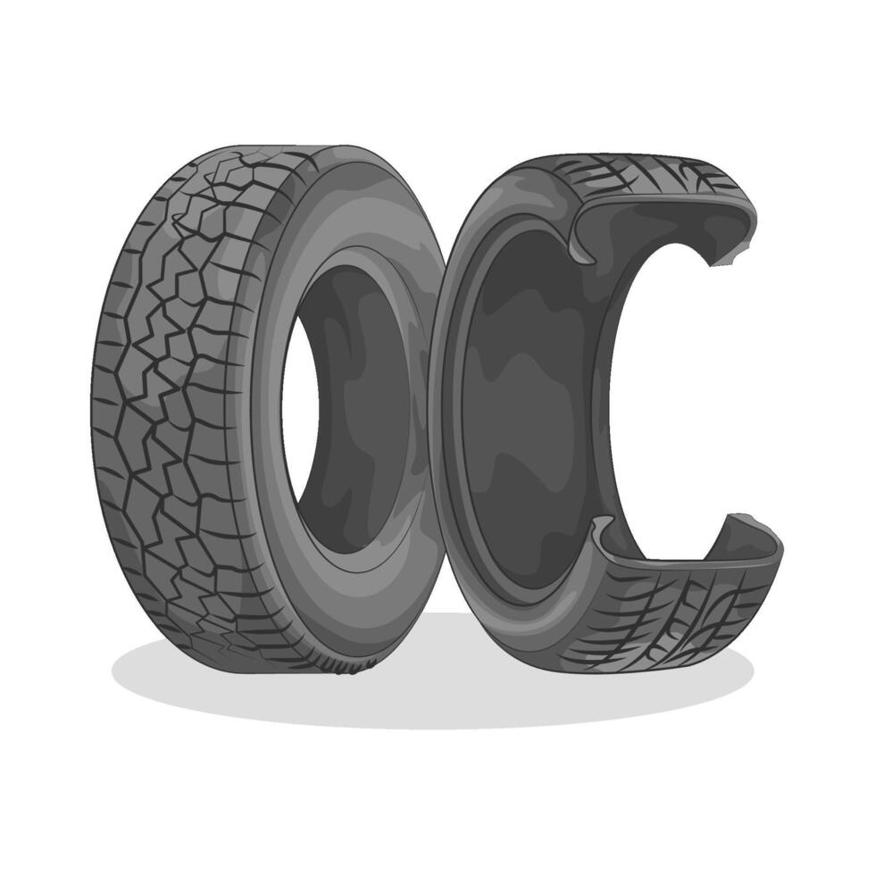 Illustration of tire vector