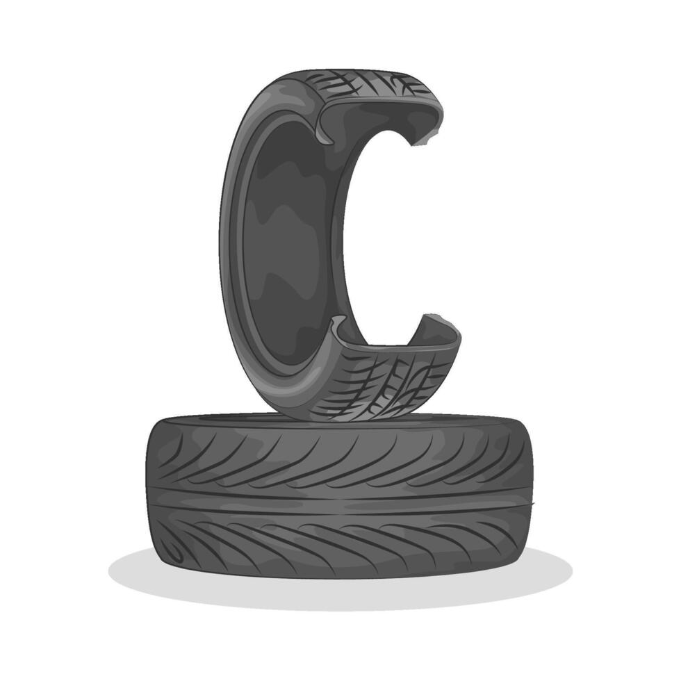 Illustration of tire vector