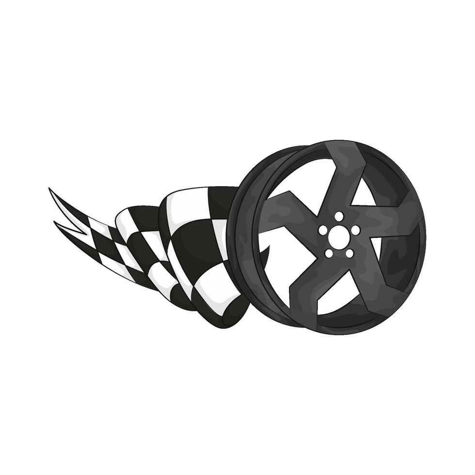 Illustration of tire vector