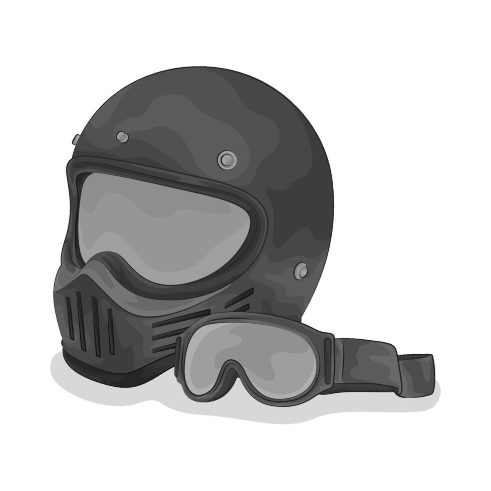 Illustration of motorcycle helmet vector