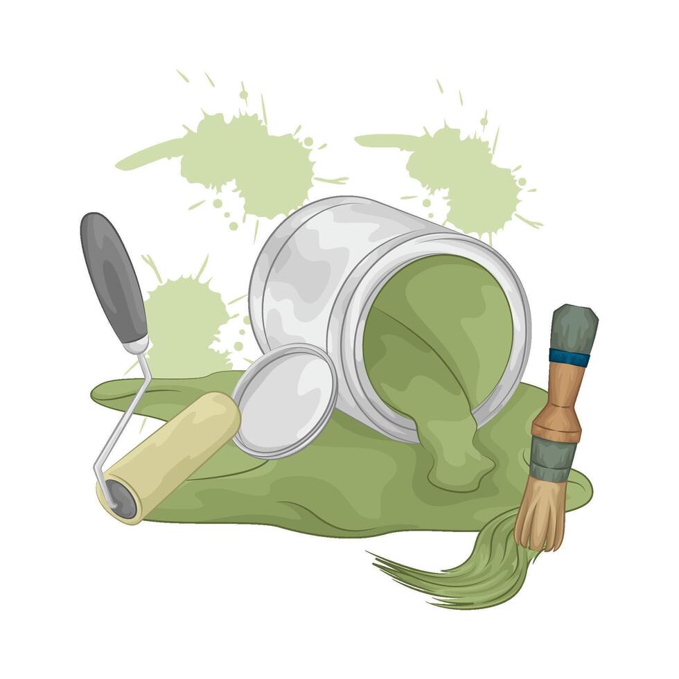 Illustration of paint bucket vector