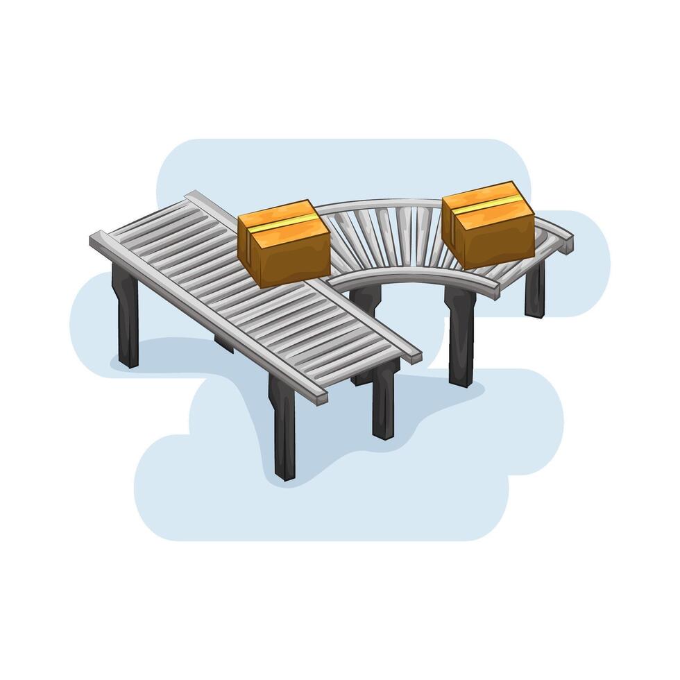 Illustration of conveyor vector