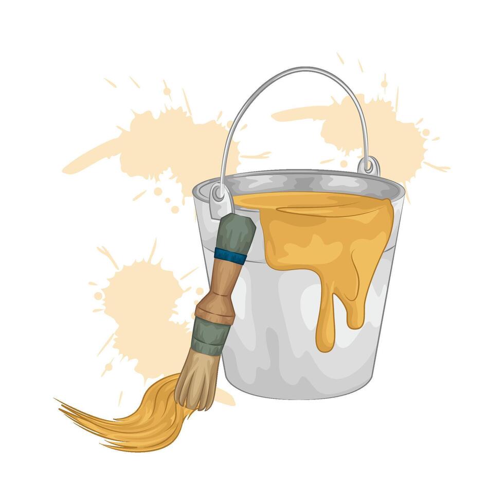 Illustration of paint bucket vector