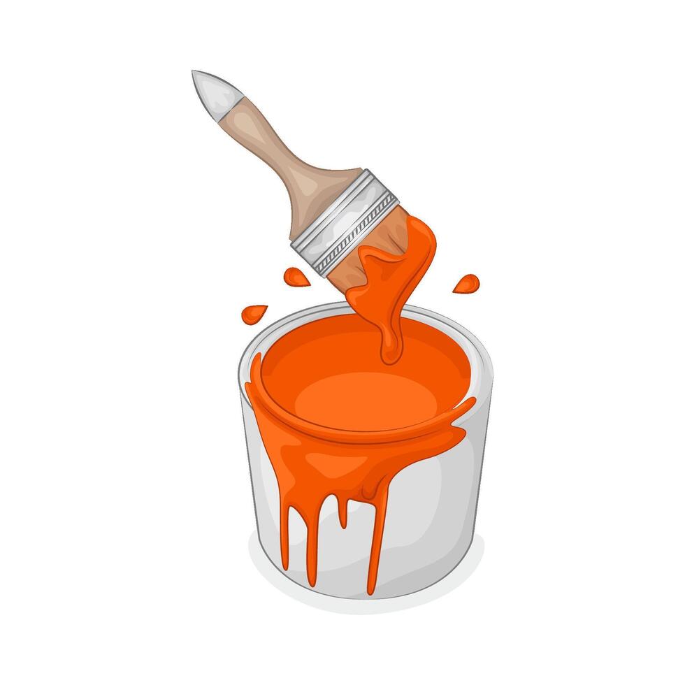Illustration of paint bucket vector